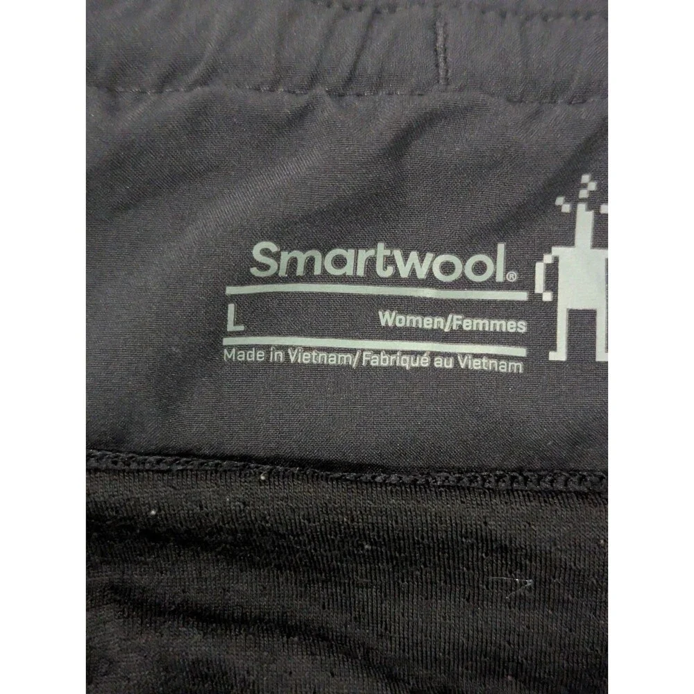 Smartwool Women's Sports Lined Shorts Black Merino Wool Blend‎ Sz Large Pocket